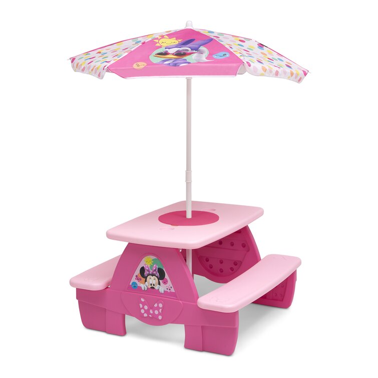 Disney minnie mouse activity online table & chairs set